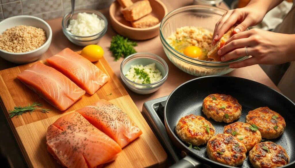 Step-by-Step Preparation of Old Fashioned Salmon Patties