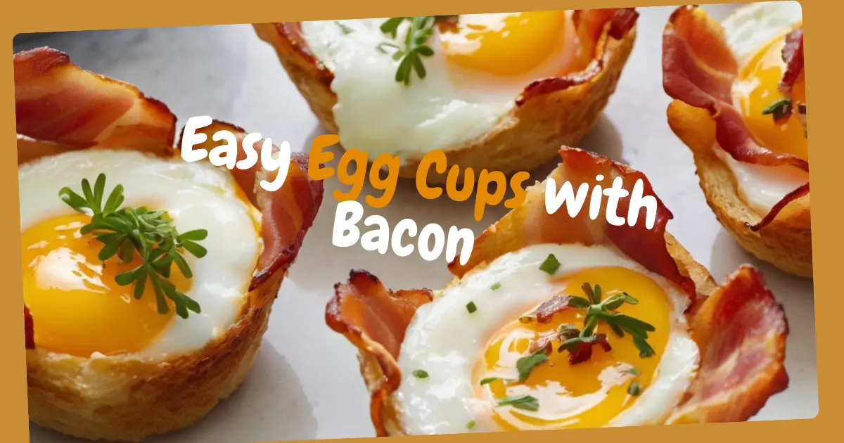 Easy Egg Cups with Bacon Dippers for Breakfast